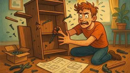 Putting together furniture is: