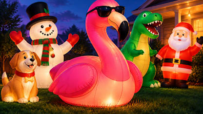 Inflatable lawn decorations are: