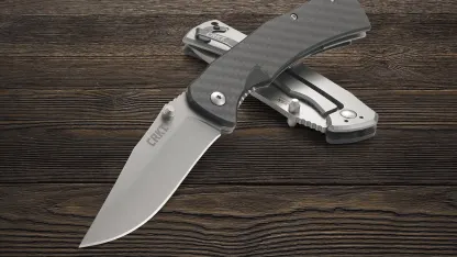 CRKT Gulf Stone Wash OR Xan Carbon Fiber Knife with G10 Handle