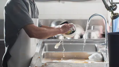 Doing the dishes is: