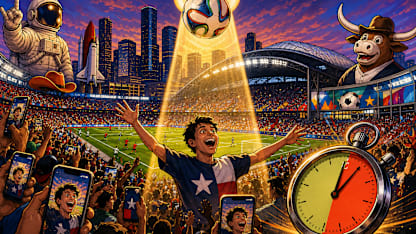 World cup soccer games in Houston, my 1 min and 16 seconds of fame? LOL