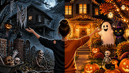 Decorating for Halloween is: