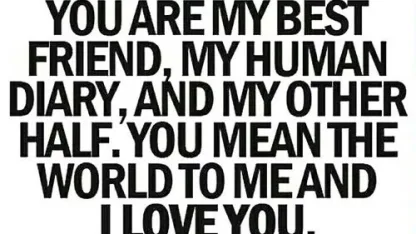 I love you
