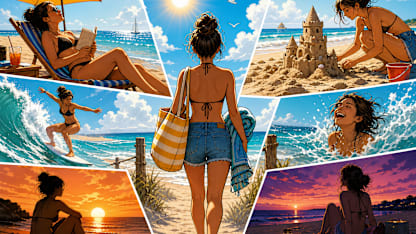 When I go to the beach, I:
