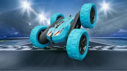 2-Pack: RacingFun Double-Sided RC Stunt Car