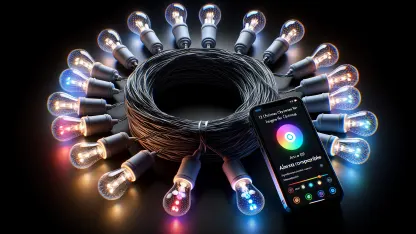 Mr. Christmas Alexa Compatible Smart Shatterproof RGB Bistro Lights (12 Bulbs)