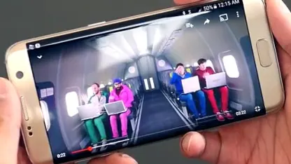 Watching a full movie on your phone.