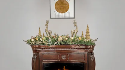 National Tree Company 60" Champagne Wishes Mantel Swag