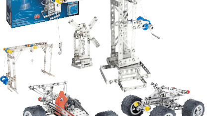Eitech Metal Construction Set Bundle: Crane & Windmill + Your Choice of Set