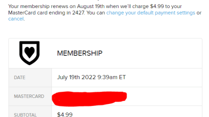 Sales Tax on monthly membership??