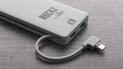 2-Pack: Rockz 5000mah Power Banks with Integrated USB-C Cable and Wall Charger [Necropost]