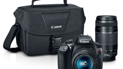Canon EOS Rebel T6 DSLR with EF-S 18-55mm Lens and EF 75-300mm Zoom Lens