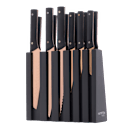 Hampton Forge 13-Piece Knight Copper Cutlery Block Set