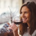 Quick, best hat to drink wine wearing or out of?