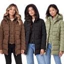 Bernardo Hooded Cosmic Puffer Coat with Bib