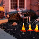 National Tree Company 3D Candy Corn Colored Witch's Hat Garden Stakes