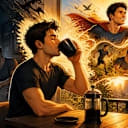 I drink my morning coffee: