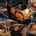 When my kids were babies, they slept: