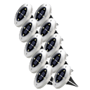 10-Pack: In-Ground Solar LED Pathway Lights