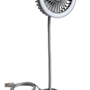 Veho UF2 3-in-1 Desktop Station with WLS Smartphone Charger, Fan & LED Light
