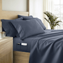 Cloth & Gable 6-Piece Luxe Top Label Pocket Sheet Set with Straps