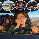 The worst part of a long road trip is: