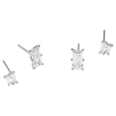 NADRI Chateau Baguette Cubic Zirconia Stud Earring Set