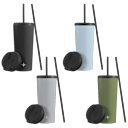 4-Pack: JoyJolt 20oz Vacuum Insulated Tumblers with Straw & Flip Lids