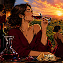 I drink red wine: