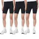 3-Pack: HUE Wide Band Blackout Bike Shorts
