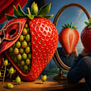 Turns out strawberries are hundreds of tiny fruits in a disguise. Are you a costume or the real thing?