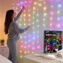SideDeal Daily: 2-Pack: Geeni Smart Cascading Curtain Color String Lights
