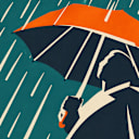 To stay dry when It's raining, I use: