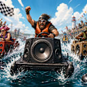 A Speaker Dock Derby Race