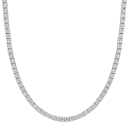 Voss+Agin 12.5 CT DEW Lab-Created Brilliant Sapphire Tennis Necklace