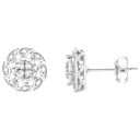 Unique Design 1/10 Carat TW Lab Grown Diamond Floral Earrings