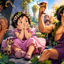 Dionysus had a rough start (thigh gestation, toddler years in a dress) before becoming a god. Rough origin stories, relatable?