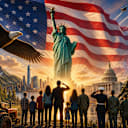 Stock Footage Tribute To America
