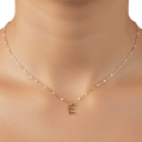 LOREN + OLIVIA Enamel Dot Initial Necklace