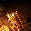 4k drone footage of mall dismantling