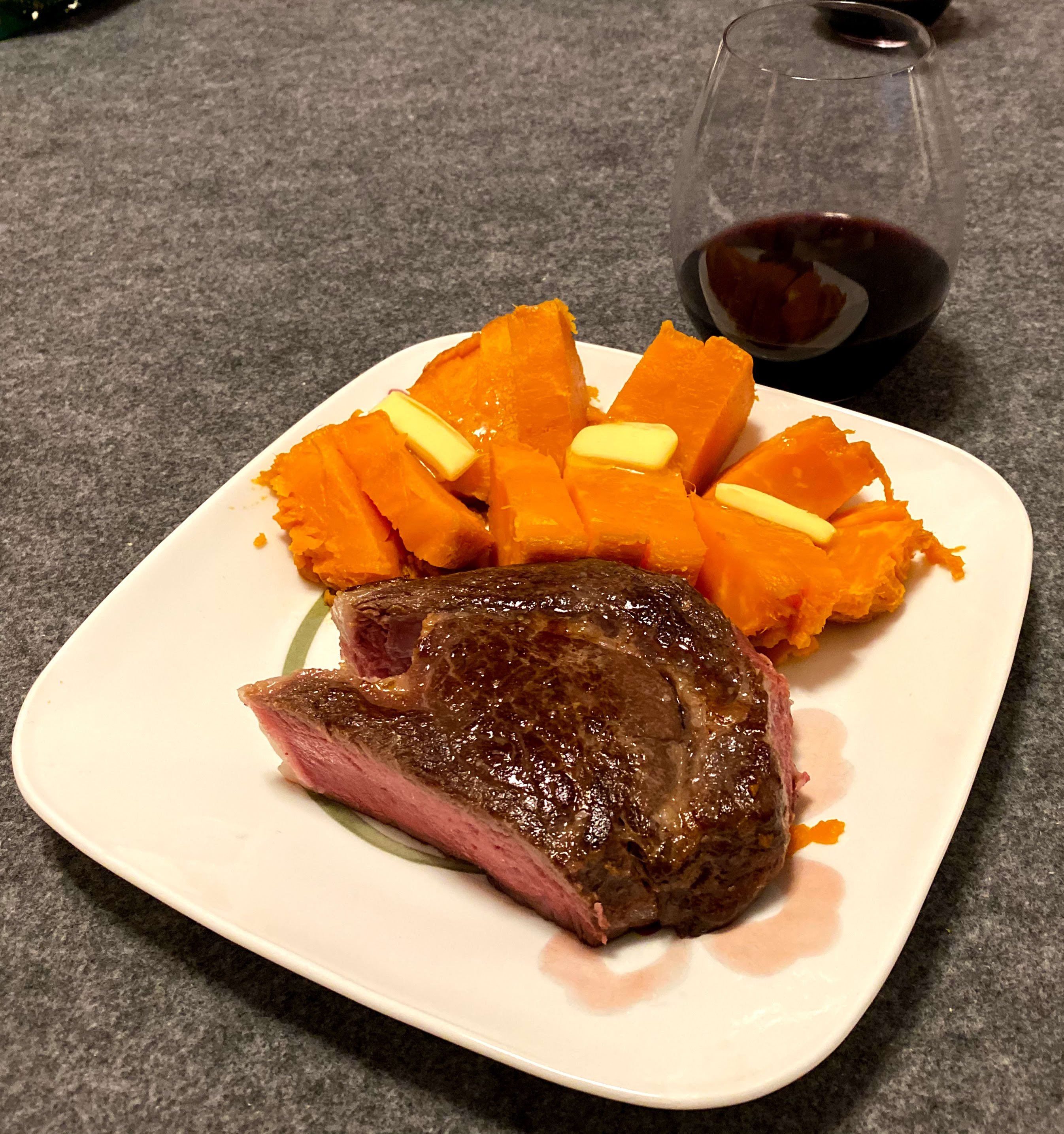 Steak and sweet potato
