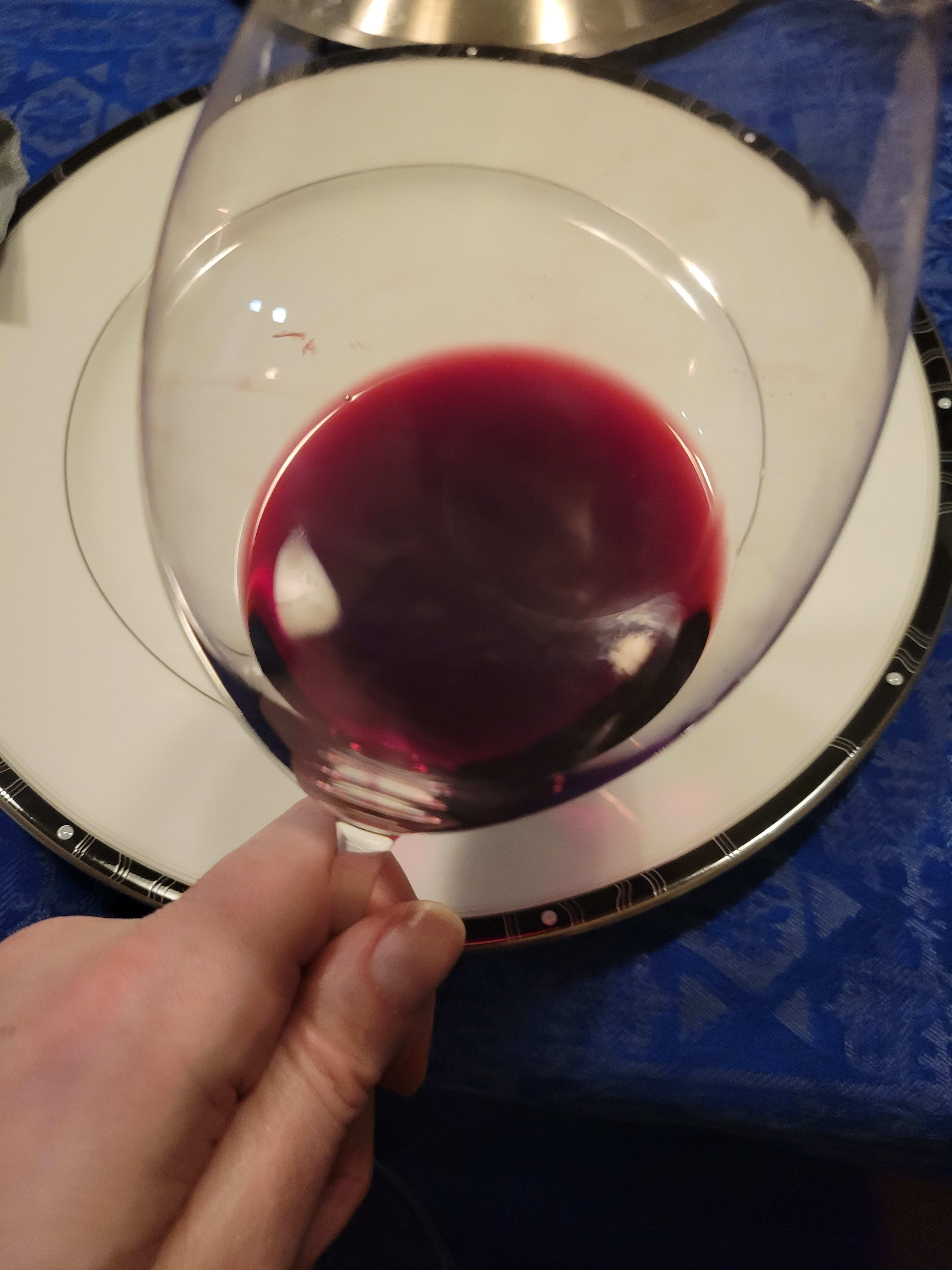 wine in glass