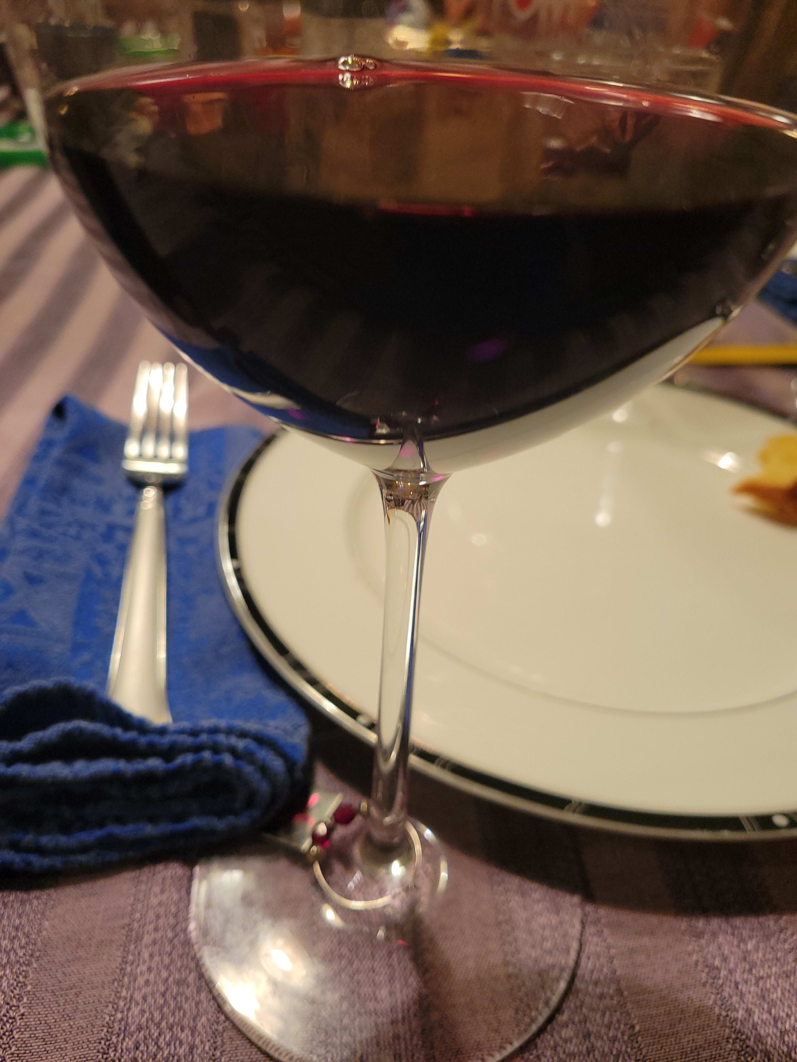 wine in glass