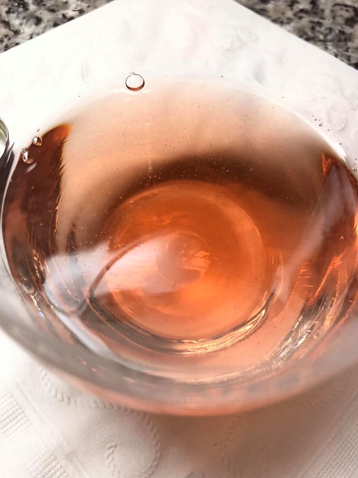 Wine against napkin