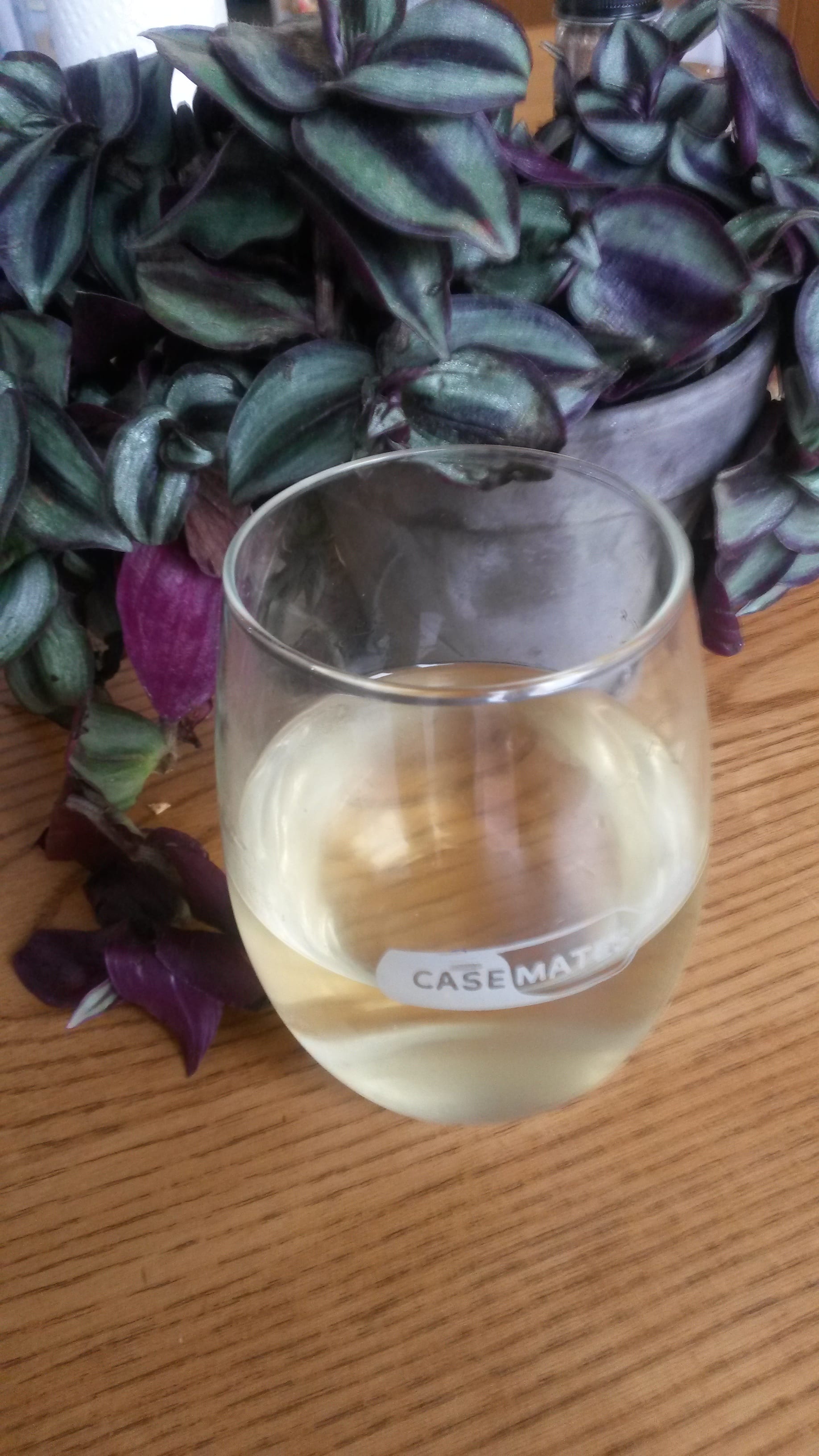 white wine in casemates glass