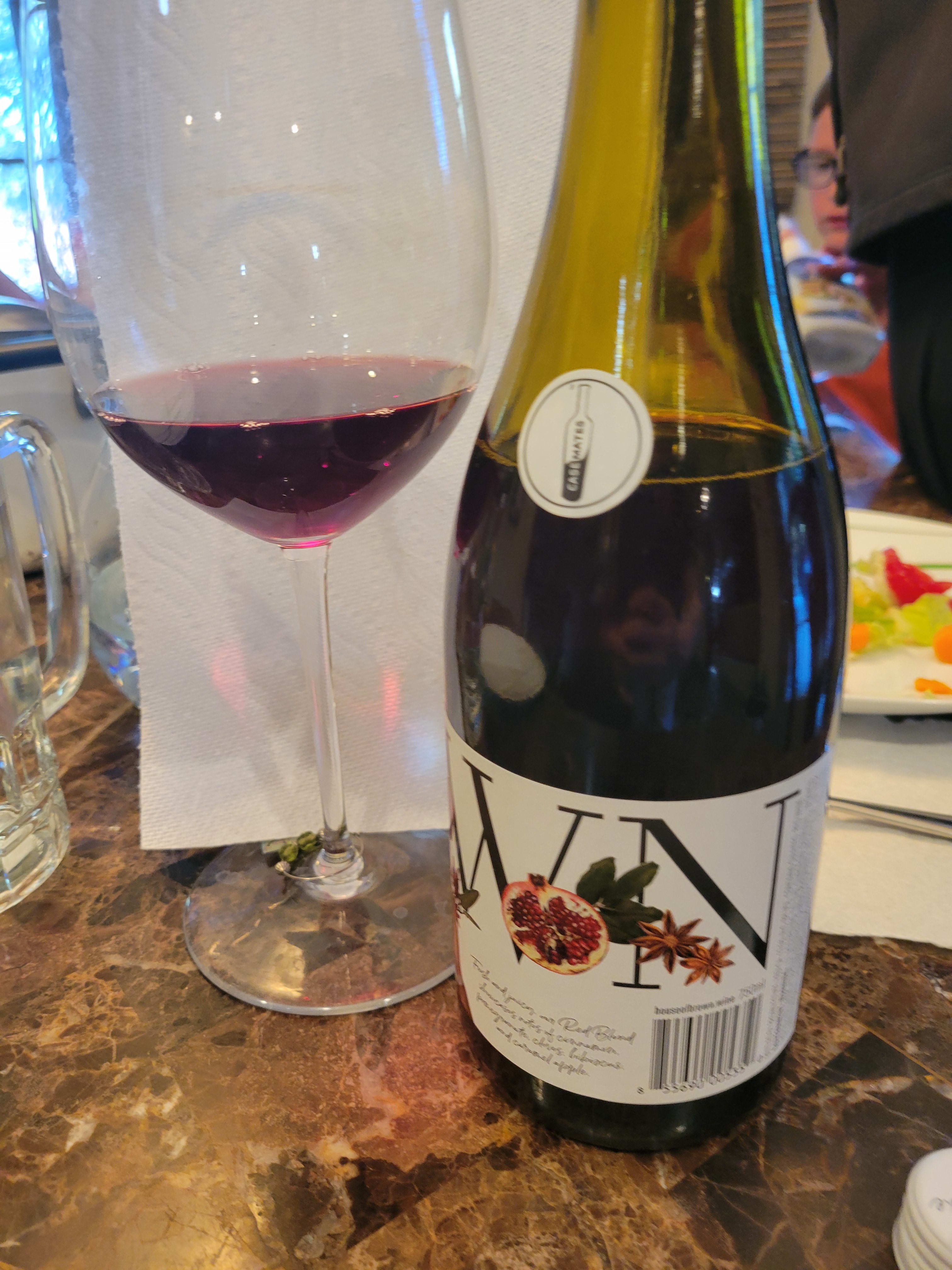 label and glass
