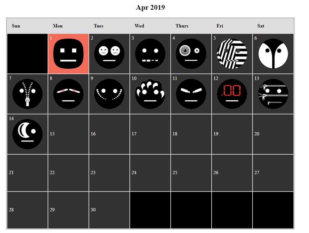 Face Calendar