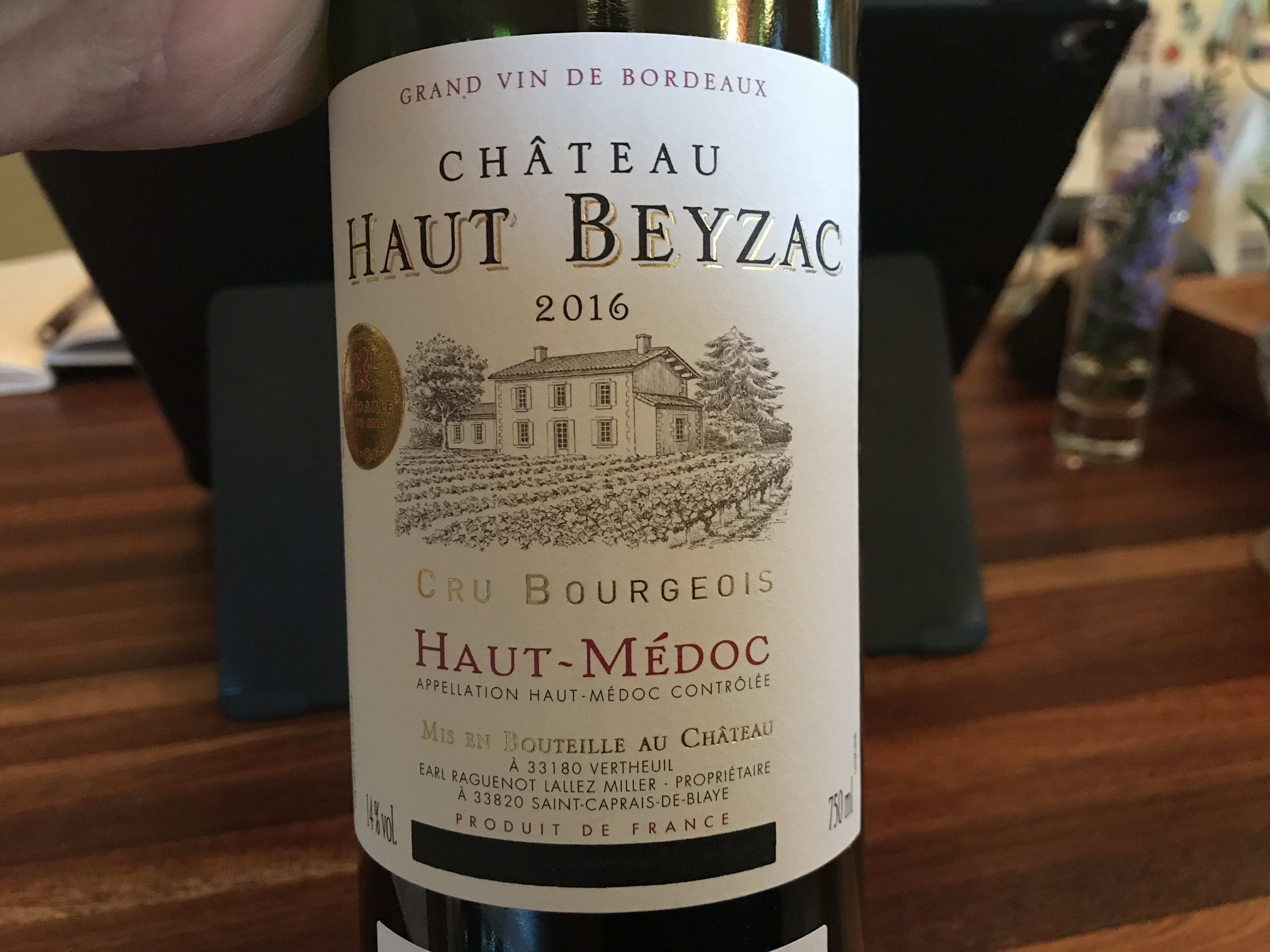 Front label...