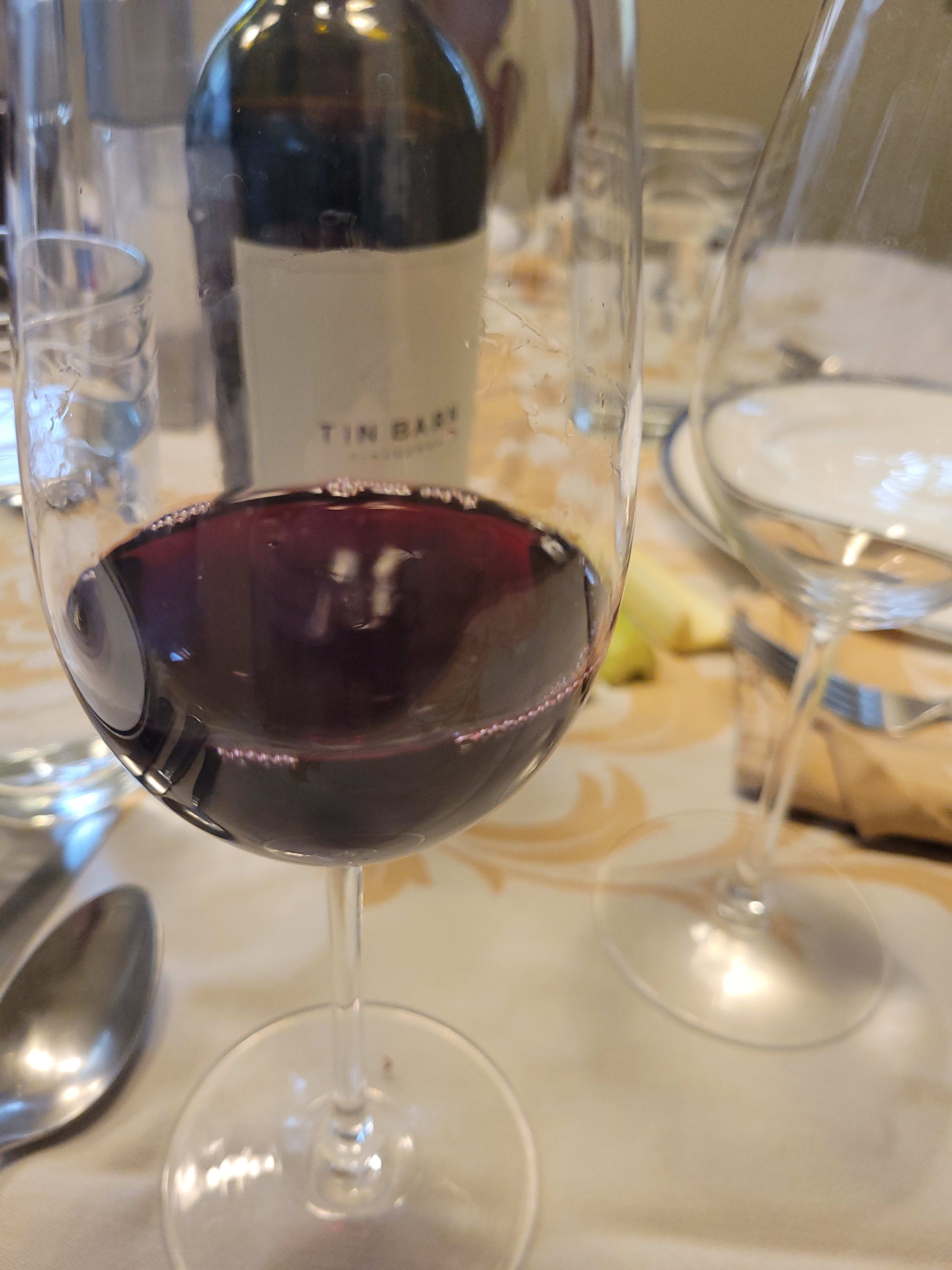 wine in glass