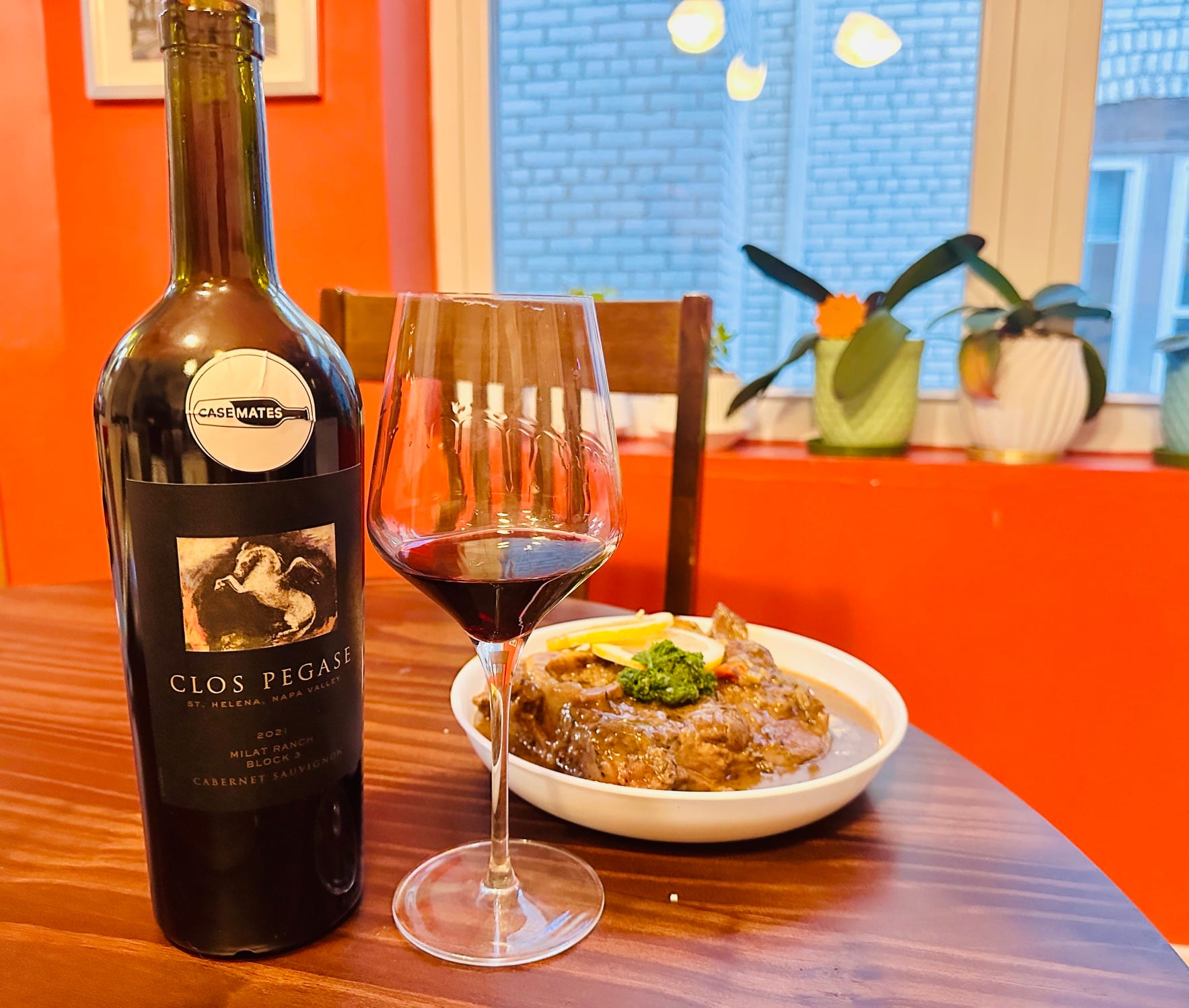 Wine with osso buco